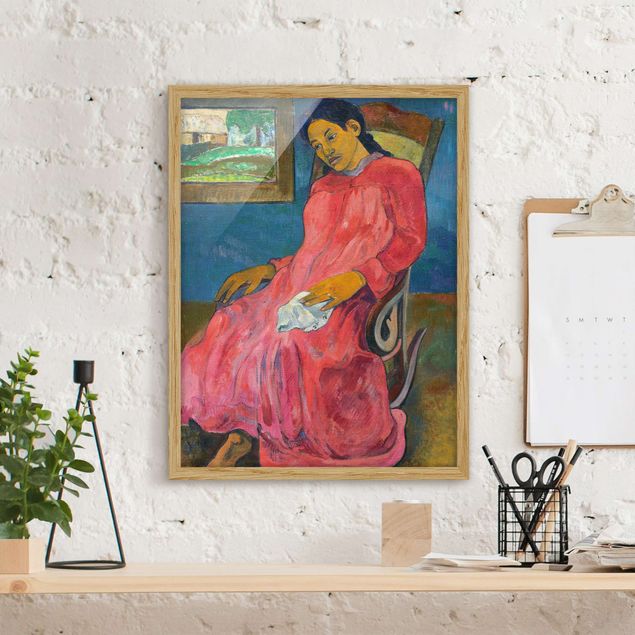 Framed poster - Paul Gauguin - Faaturuma (Melancholic)