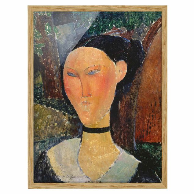 Framed poster - Amedeo Modigliani - Woman with a velvet Neckband