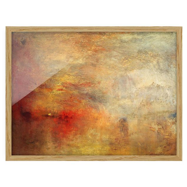 Framed poster - Joseph Mallord William Turner - Sunset Over A Lake