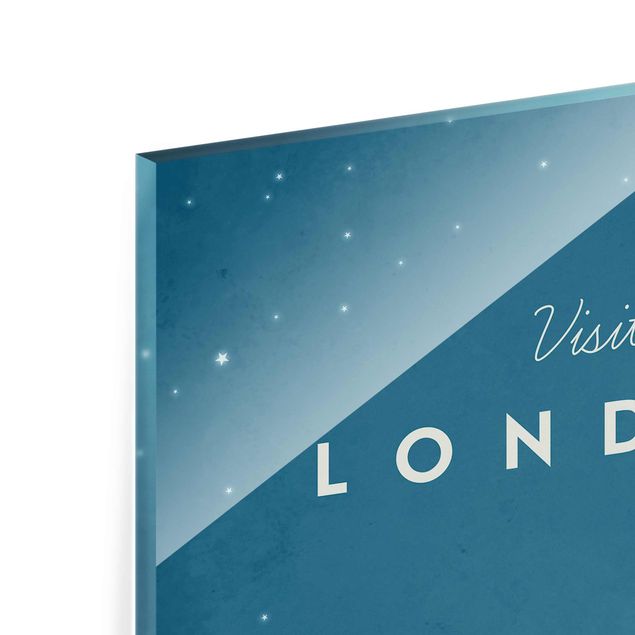 Glass print - Travel Poster - London