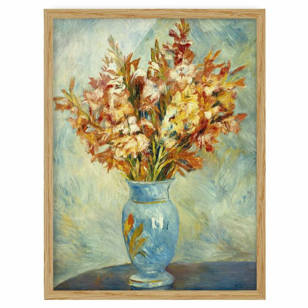 Framed poster - Auguste Renoir - Gladiolas in a Blue Vase
