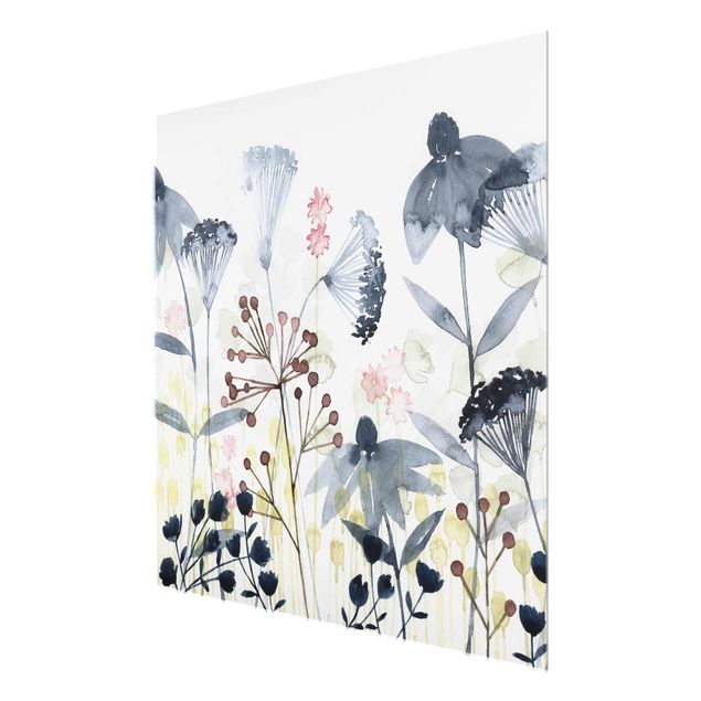 Glass print - Wildflower Watercolour I