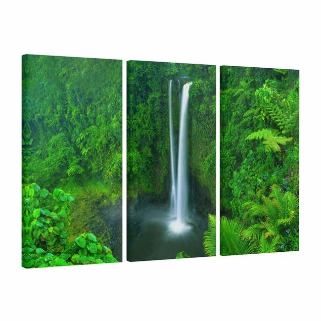 Print on canvas 3 parts - Heavenly Waterfall