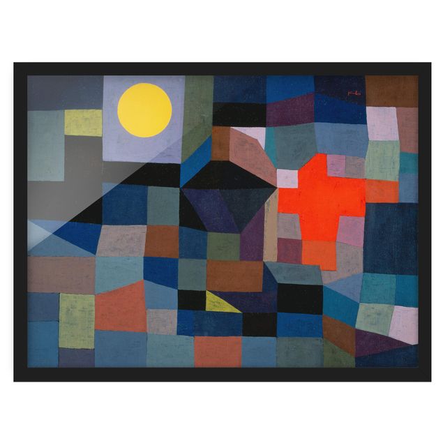 Framed poster - Paul Klee - Fire At Full Moon