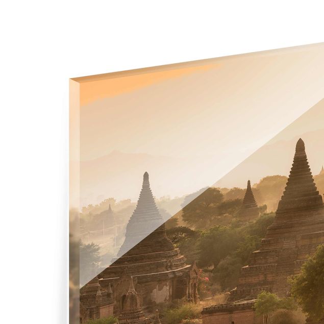 Glass print - Sun Setting Over Bagan