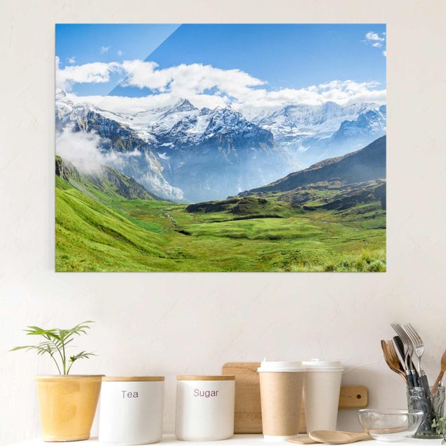 Glass print - Swiss Alpine Panorama