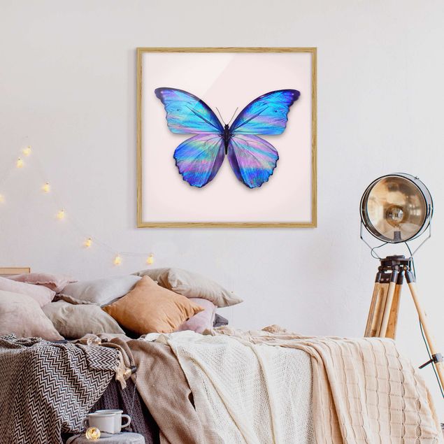 Framed poster - Holographic Butterfly