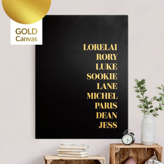 Canvas print gold - Favourite TV Show - Gilmore Girls Black