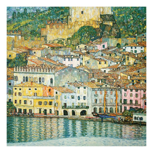 Glass print - Gustav Klimt - Malcesine On Lake Garda