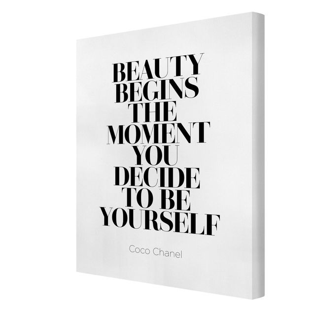 Print on canvas - Be Yourself Coco Chanel