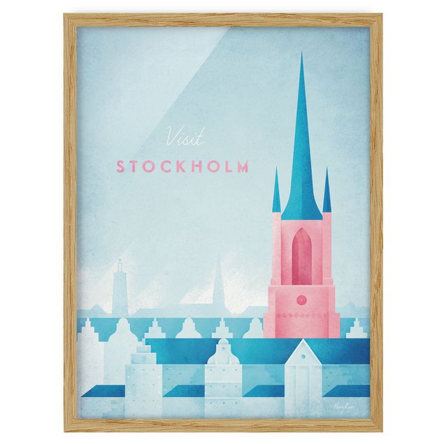 Framed poster - Travel Poster - Stockholm