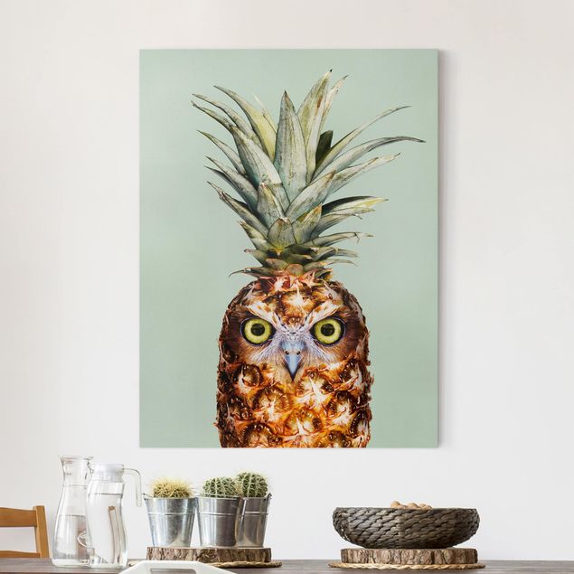 Canvas print - Pineapple With Owl