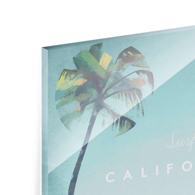 Glass print - Travel Poster - California