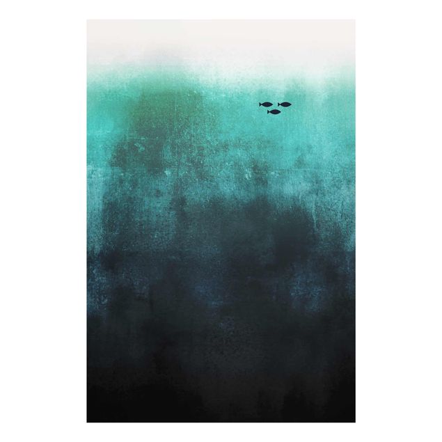 Glass print - Fish In The Deep Sea