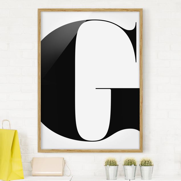 Framed poster - Antiqua Letter G