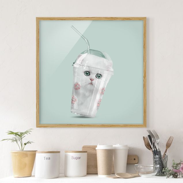 Framed poster - Shake With Cat