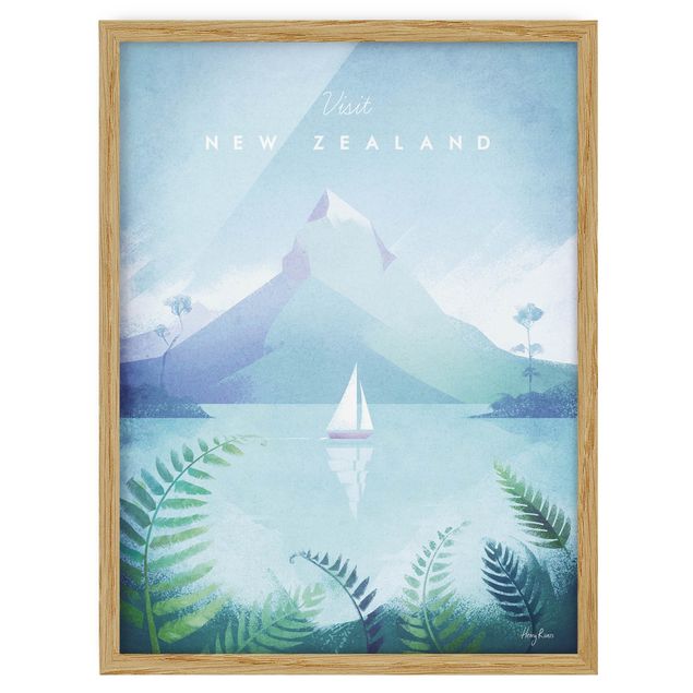 Framed poster - Travel Poster - New Zealand