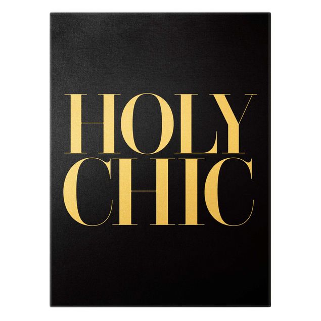 Canvas print gold - HOLY CHIC Black