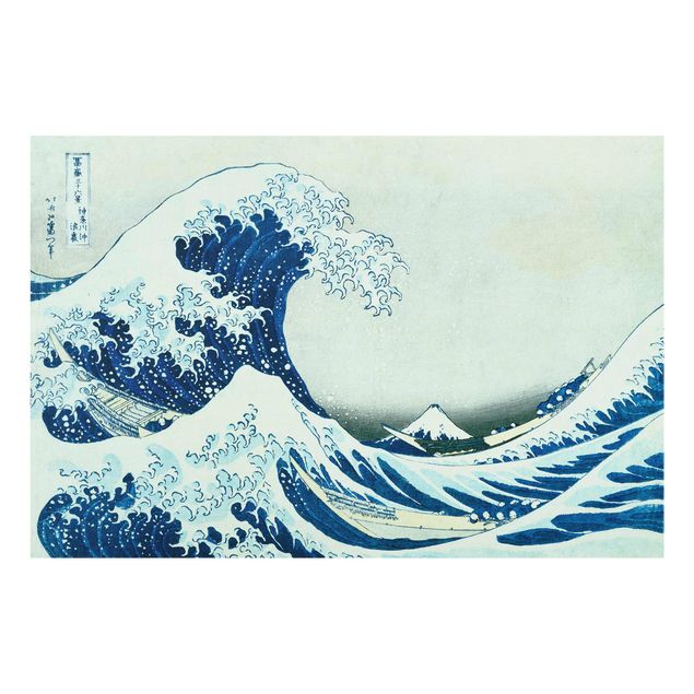 Glass print - Katsushika Hokusai - The Great Wave At Kanagawa