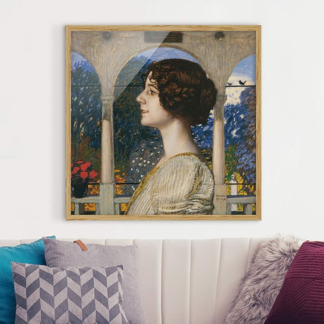 Framed poster - Franz Von Stuck - Female Portrait