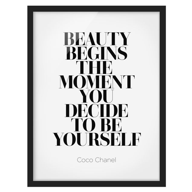 Framed poster - Be Yourself Coco Chanel