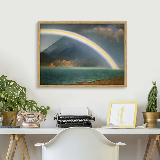 Framed poster - Albert Bierstadt - Rainbow over the Jenny Lake, Wyoming