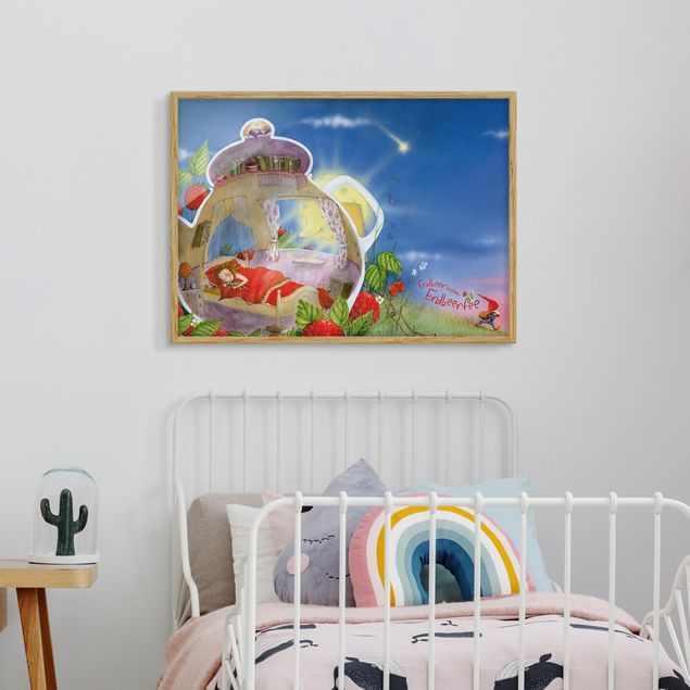 Framed poster - Little Strawberry Strawberry Fairy - Sleep Well!