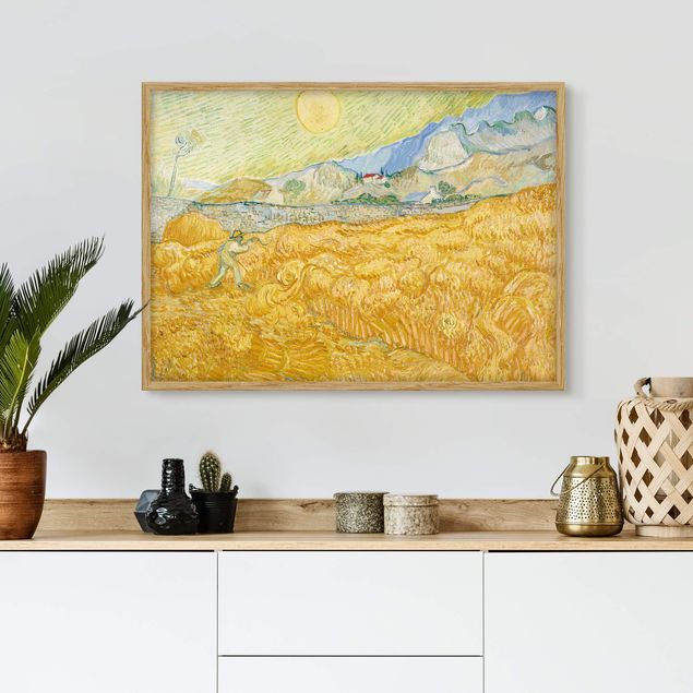 Framed poster - Vincent Van Gogh - The Harvest, The Grain Field