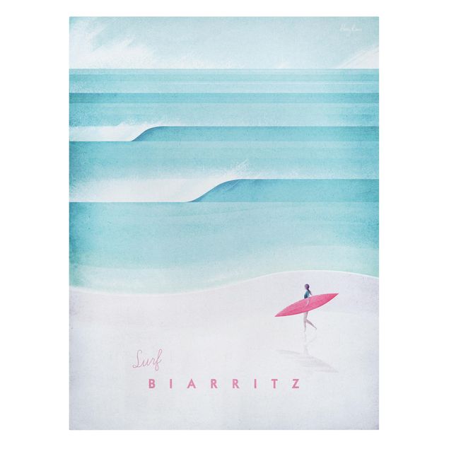 Print on canvas - Travel Poster - Biarritz