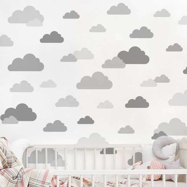 Wall stickers 40 Clouds Grey Set