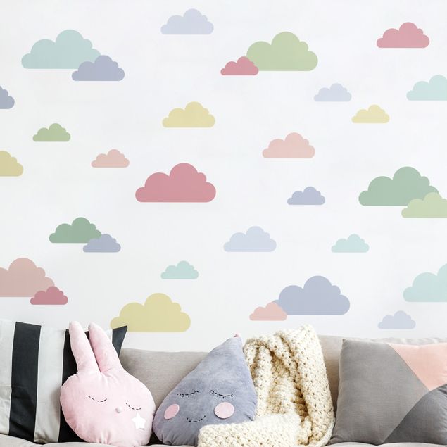 Wall stickers 40 Clouds Pastel Set