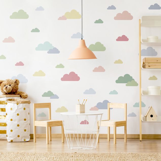 Wall sticker - 40 Clouds Pastel Set