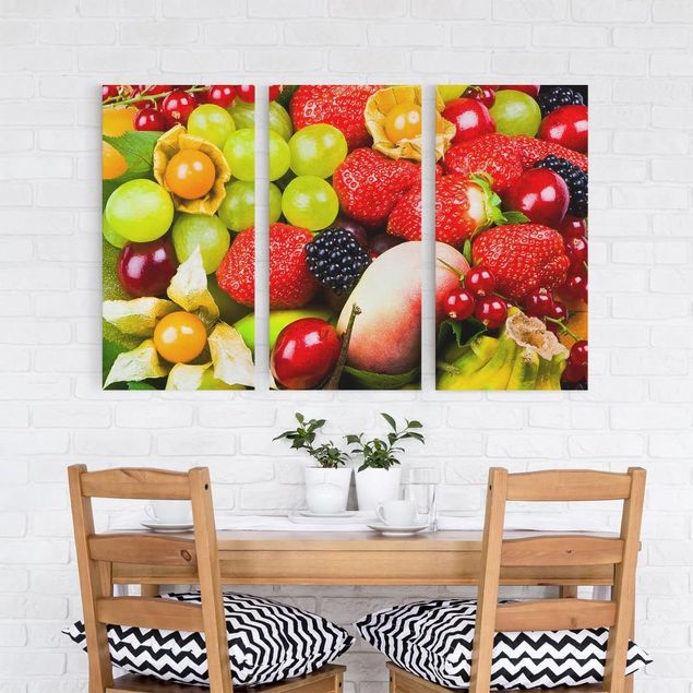 Print on canvas 3 parts - Tropical Fruits