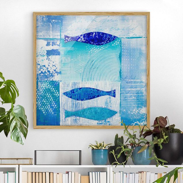 Framed poster - Fish In The Blue