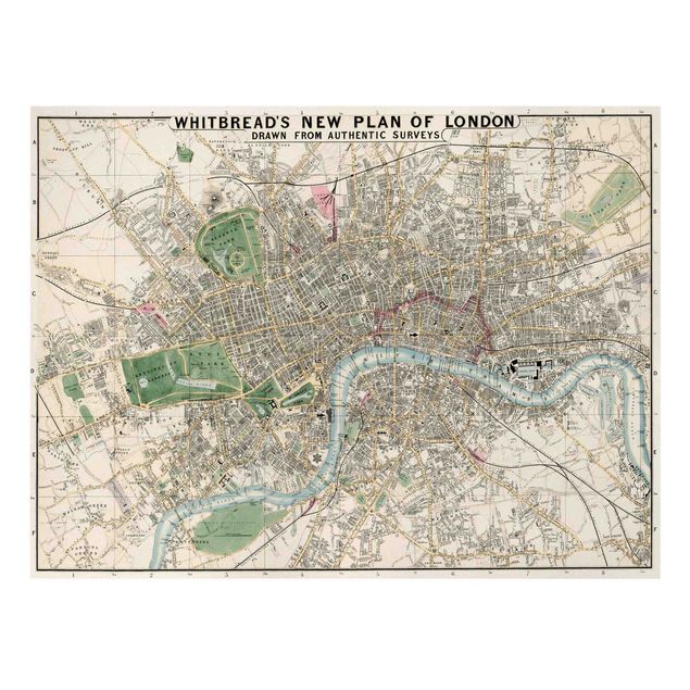 Print on canvas - Vintage Map London