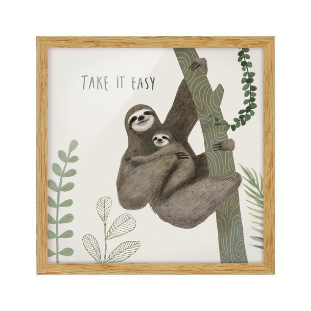 Framed poster - Sloth Sayings - Easy