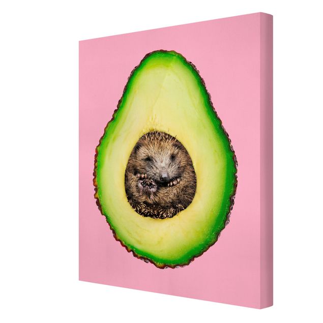 Canvas print - Avocado With Hedgehog