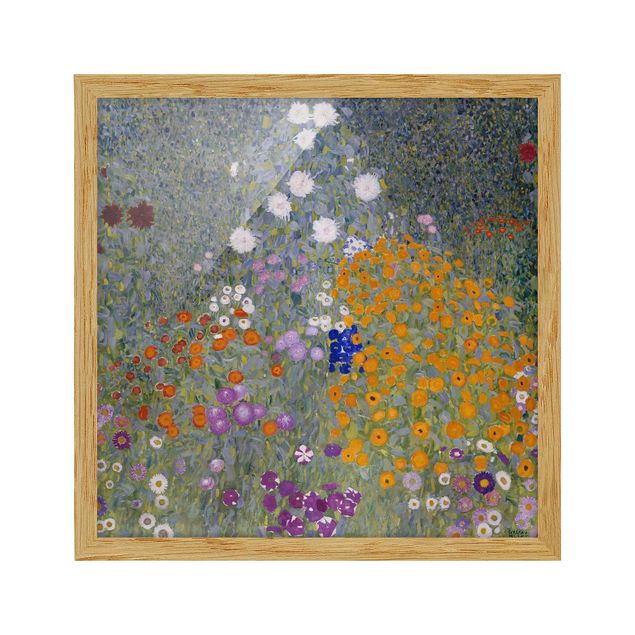Framed poster - Gustav Klimt - Cottage Garden