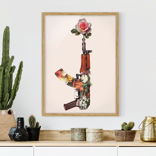 Framed poster - Weapon With Rose