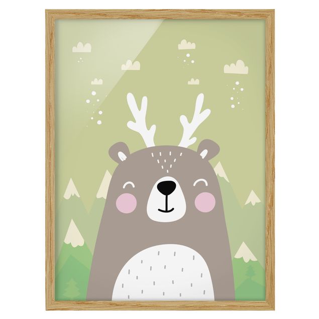 Framed poster - Jackalope Bear