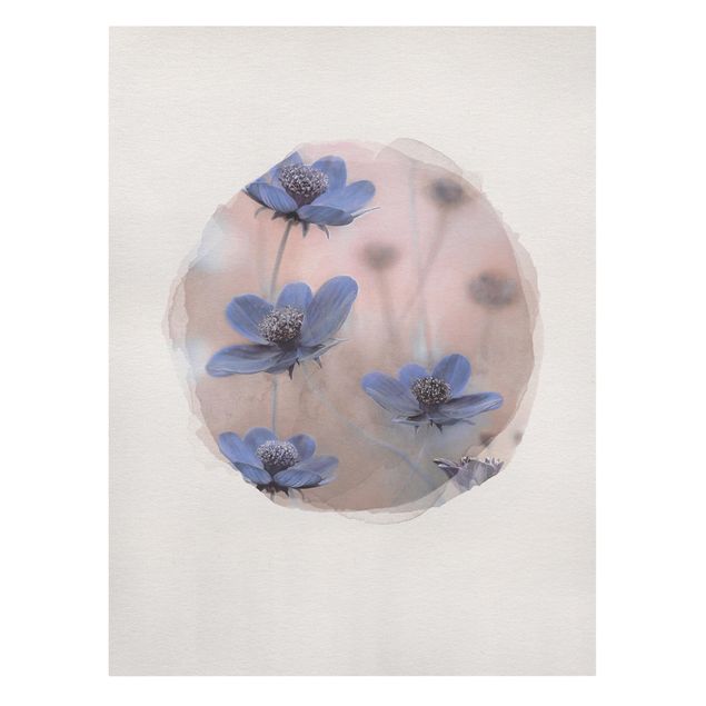 Canvas print - Water Colours - Blue Kosmeen
