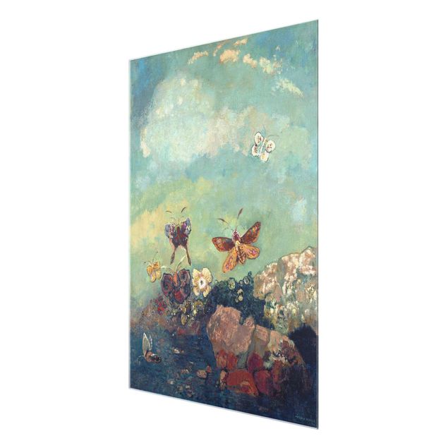 Glass print - Odilon Redon - Butterflies
