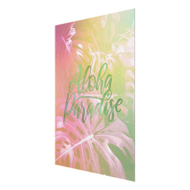 Glass print - Rainbow - Aloha Paradise
