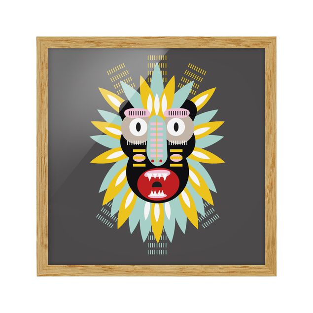 Framed poster - Collage Ethnic Mask - King Kong