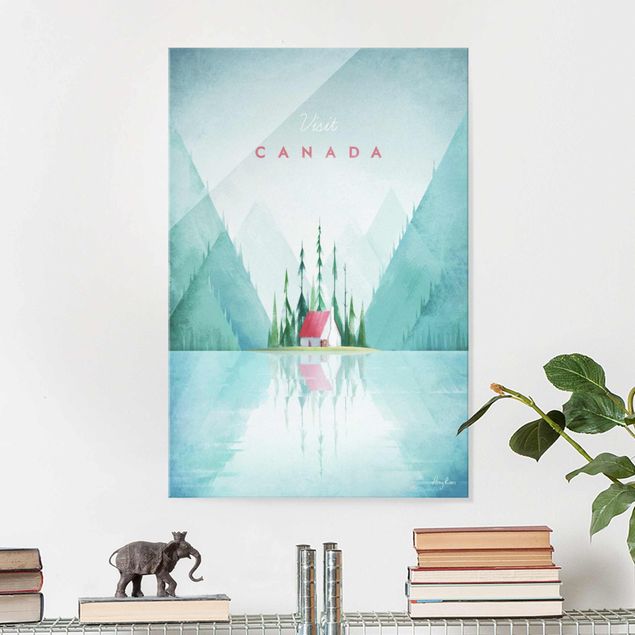 Magnettafel Glas Travel Poster - Canada