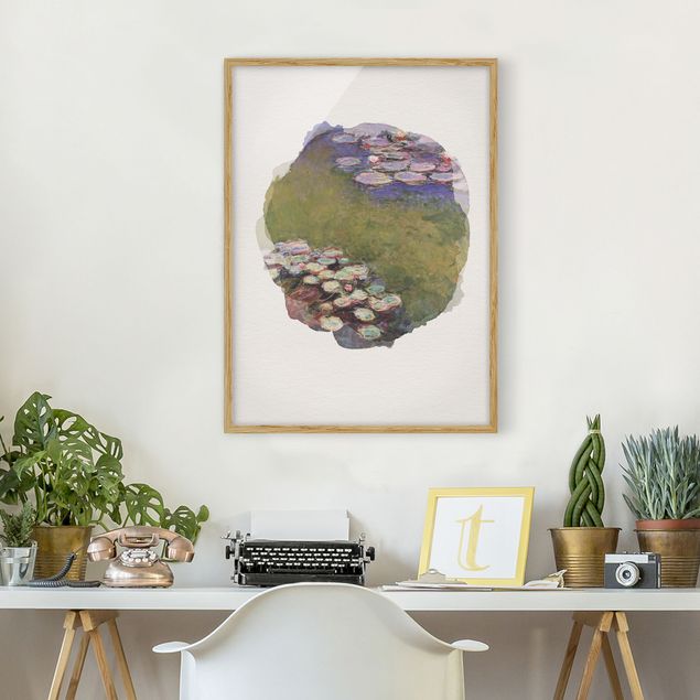 Framed poster - WaterColours - Claude Monet - Water Lilies