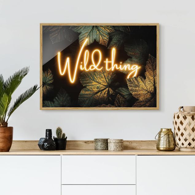 Framed poster - Wild Thing Golden Leaves