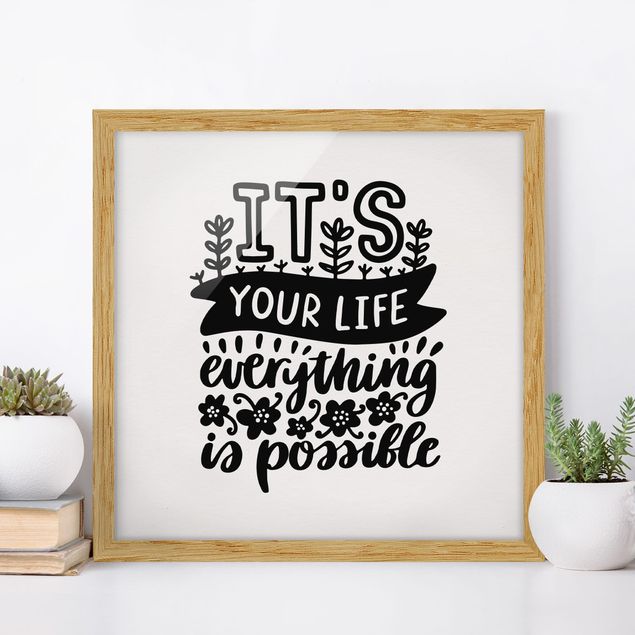 Framed poster - Its Your Life