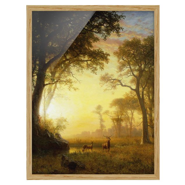 Framed poster - Albert Bierstadt - Light in the Forest