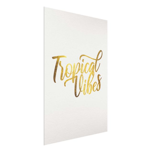 Glass print - Gold - Tropical Vibes